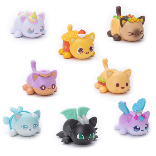 Aphmau Mystery MeeMeows Series 1 collectible cat figures by Bonkers Toys — full assortment