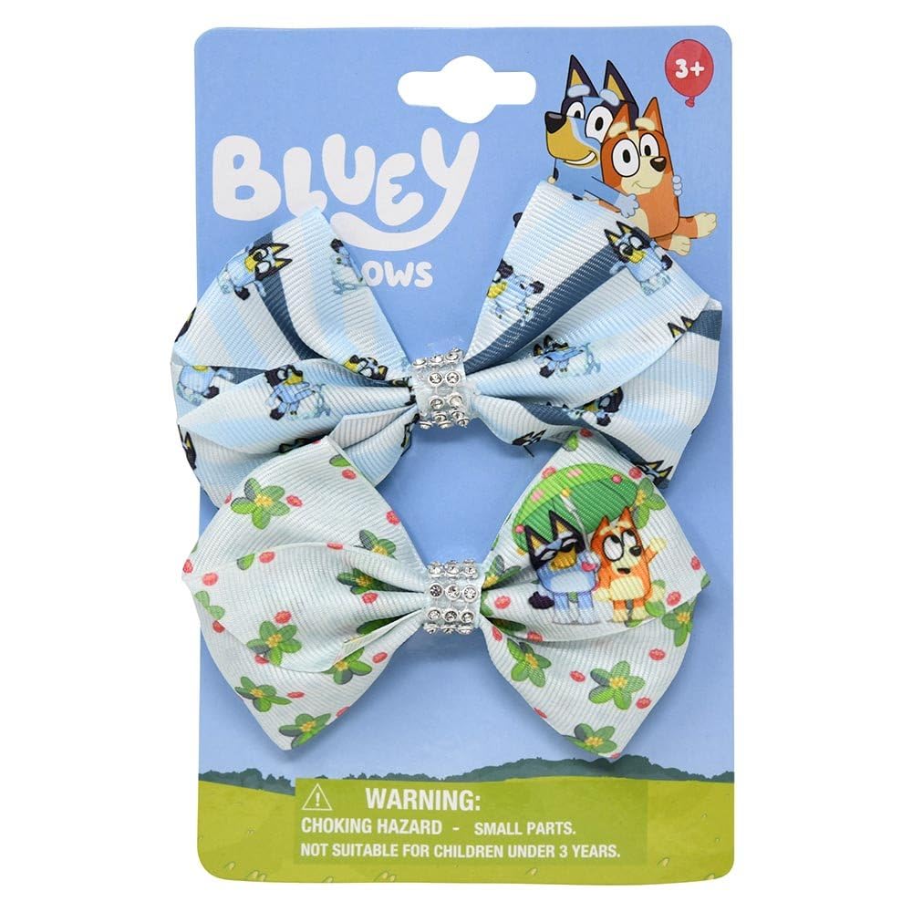 Bluey Hair Accessories Set For Kids, 3+ Years, With Charm Bracelet, Hair Bows, Brush, Snap Clips, Elastics