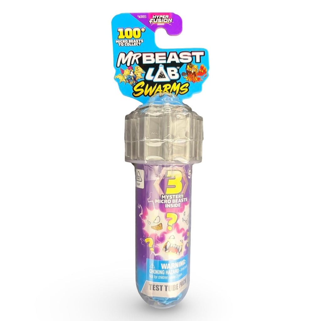 Mr. Beast Lab Mutators 5.5 Inch Collector Mutation Chamber Fire Panther with 2 Mystery Micro Beasts Swarms Hyper Fusion Series Mystery Collectable Figure Gift Bundled Set