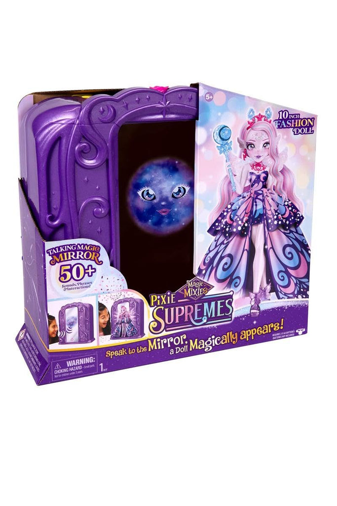 Magic Mixies Pixie Supremes Talking Magic Mirror - Luna The Butterfly Pixie Supreme 10.5" Fashion Doll Gift Bundled Set