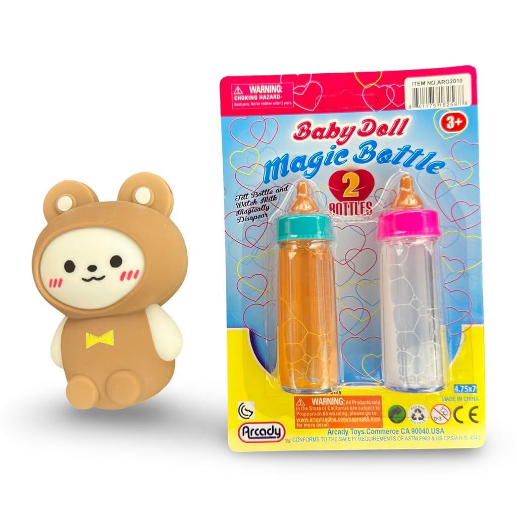 Little Live Pets My Kitty's Home Mini Playset with 2 Magic Feeding Bottles and Cute Squishy Toy Bundled Gift Set - Kids 5+