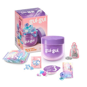 GUI GUI Surprise Slime Kit 2-Pack Bundled Gift Set (Gloss & Clear Slimes) 5-Step Customizable and Reusable Slime Kit, Collectable Mini Figures, Fun for Kids & Teens Ages 6+