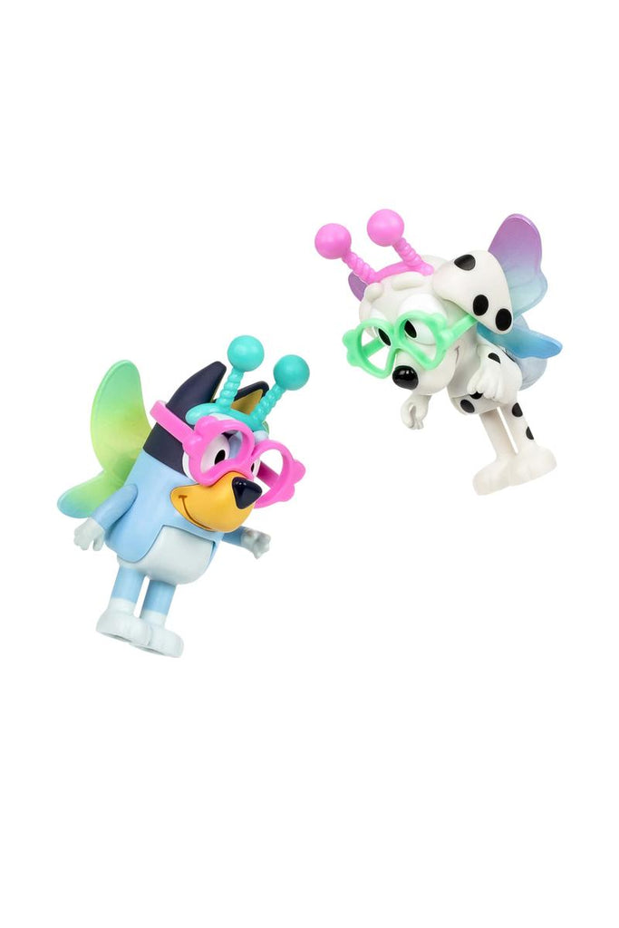 Increditoyz Bluey Figure and Plush Gift Bundle - 2-Pack Baby Race with Chilli & Baby with Cradle Accessory + 2-Pack Alien Bluey & Alien Chloe with Glasses Accessory